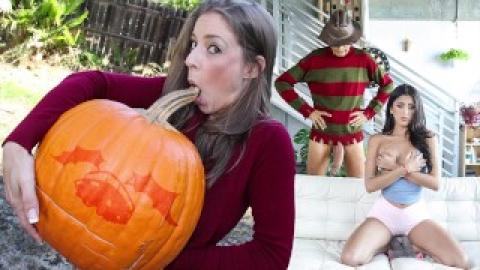 Sesso di Halloween in una compilation porno